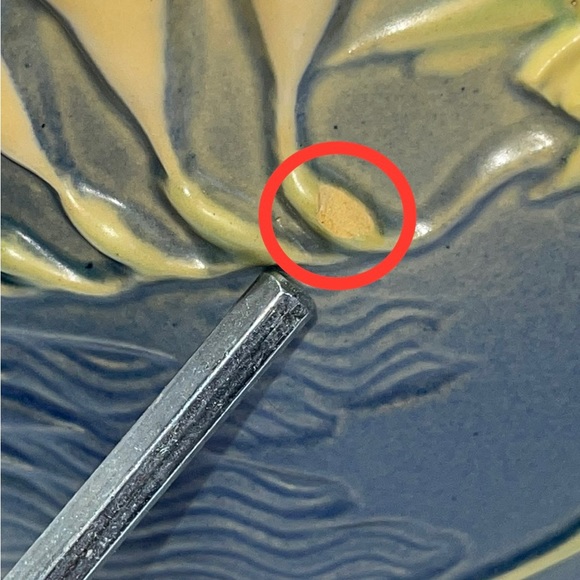 Roseville 1940 Blue Freesia Art Pottery Functional Vase-Lamp Rare Vintage MCM - Picture 8 of 13